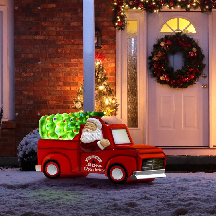 MrChristmas Blow Mold Truck With Tree Wayfair
